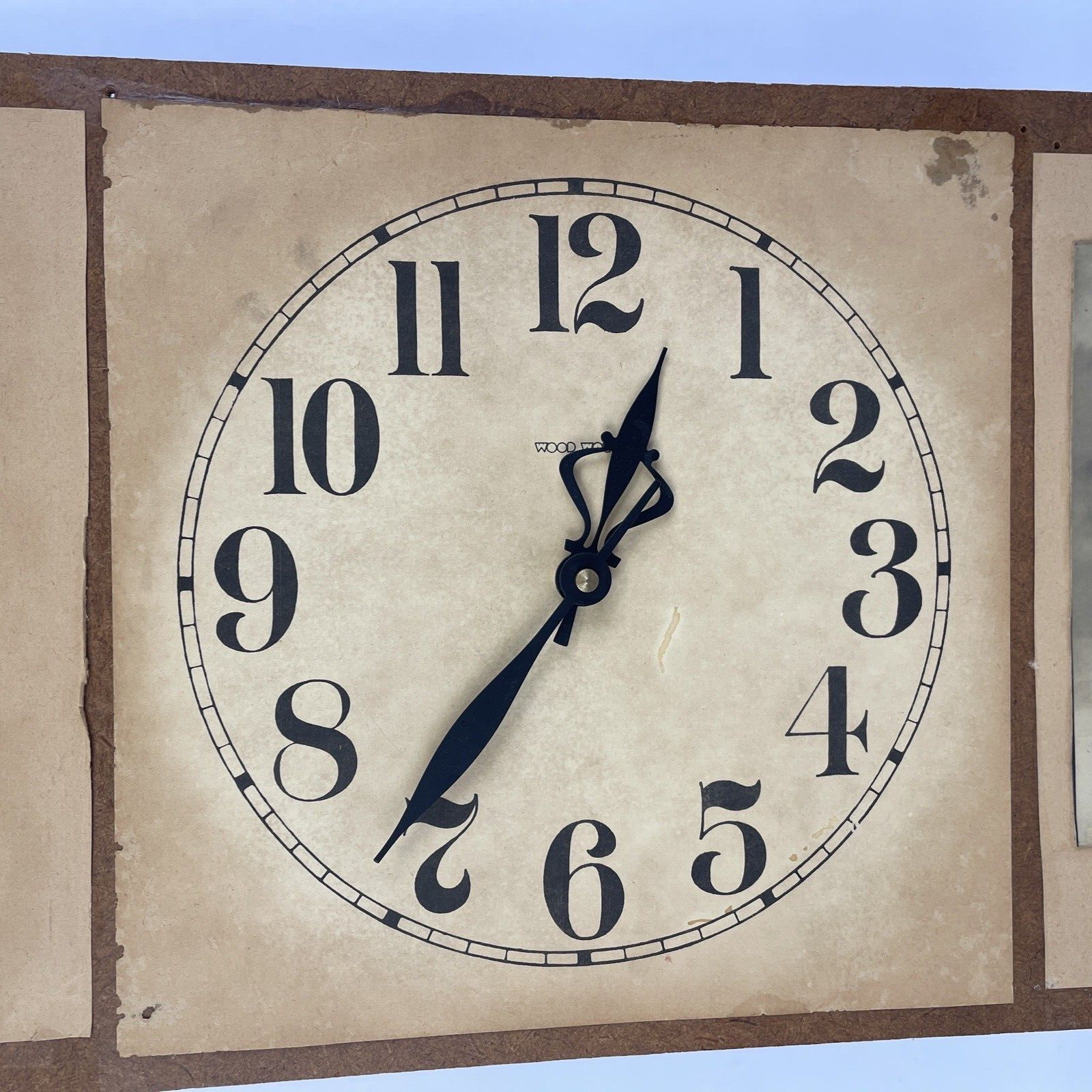 Creepy Hanging Wall Clock By WOOD WOULD Inc. Antique Children Photos 1 of 1