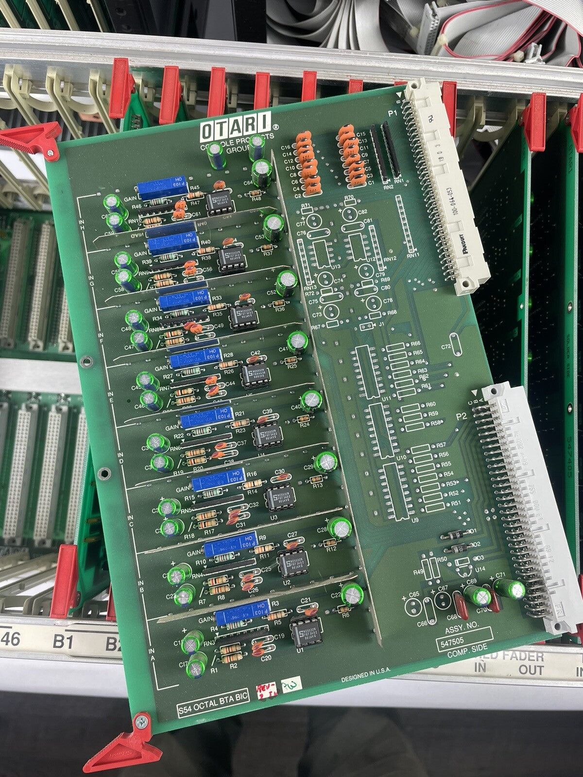 Lot of Otari Series 54 S54 – Circuit panel boards for console mixer