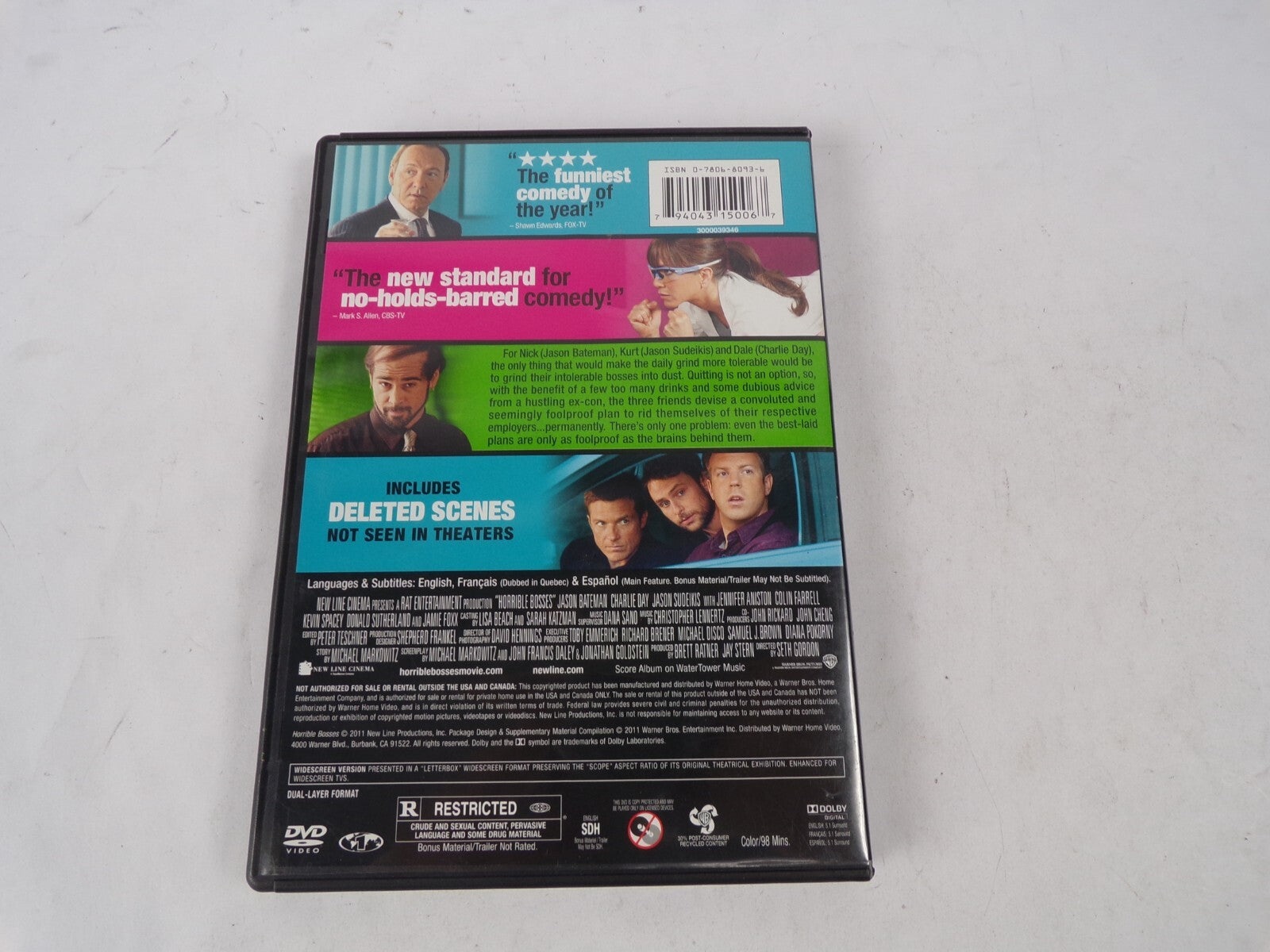 Horrible Bosses Psycho Maneater Tool Jason Bateman Charlie Day Jason DVD Movies