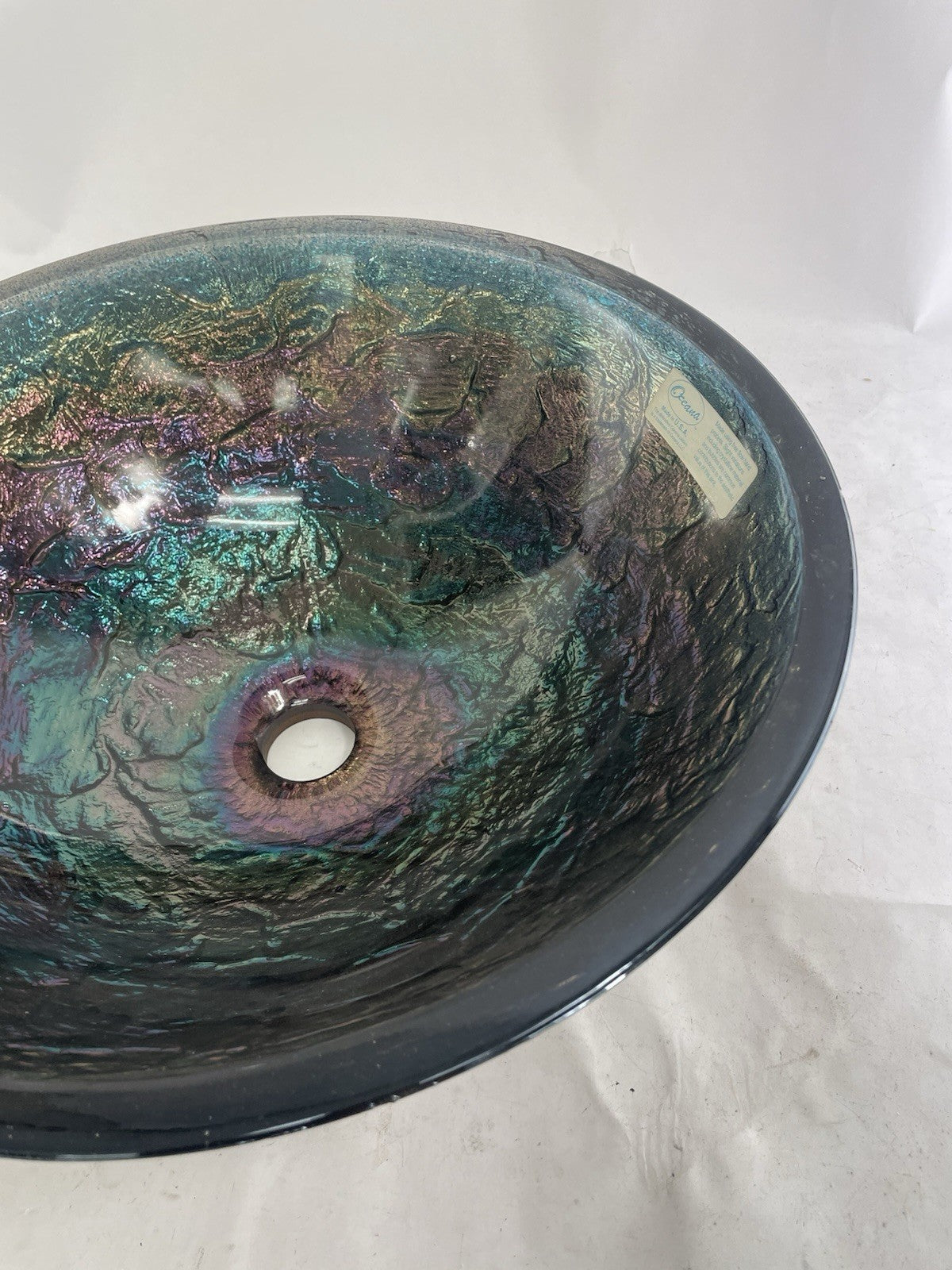 JSG Fawn Oceana Vessel Undermount Oceana Blue Reflections Bathroom Undermount