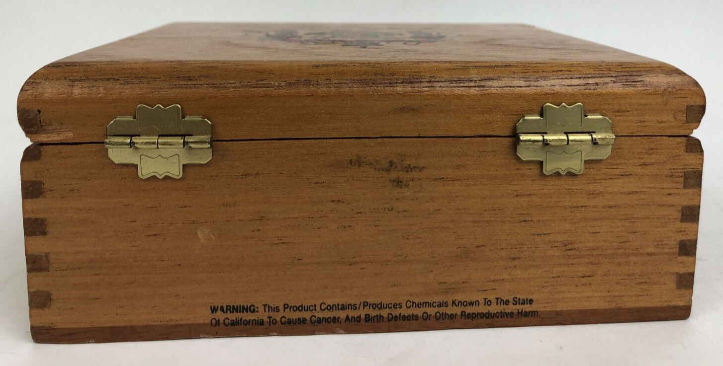 Arturo Fuente Short Story Wood Cigar Box Jewelry Trinket Trapezoid Dominican Rep