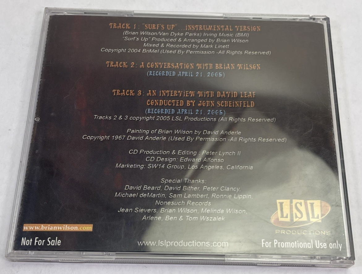 BRIAN WILSON/DAVID LEAF Beautiful Dreamer CD, 2005 LSL Signed & Numbered Promo