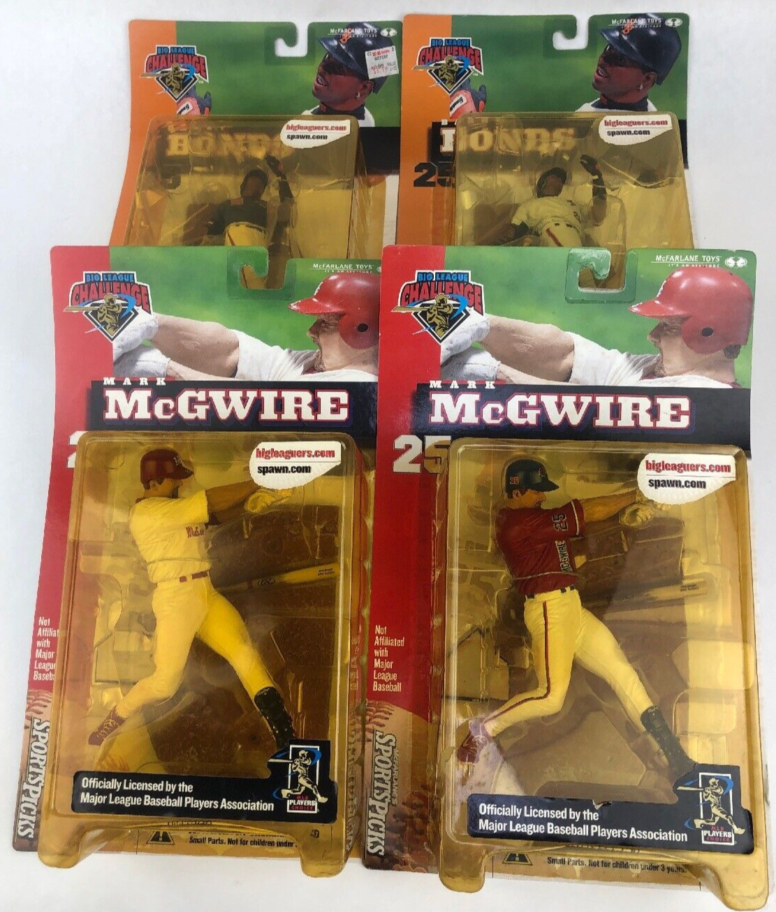 2 x Mark McGwire 2 x Barry Bonds McFarlane Big League Baseball Action Figure