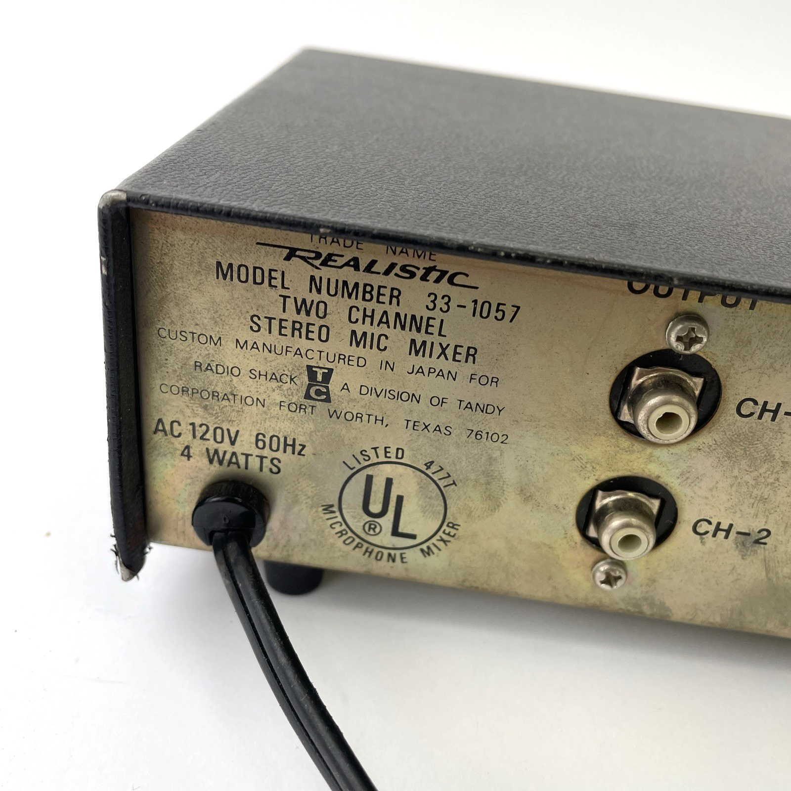 Vintage Realistic Professional Series 33-1057 Stereo Microphone Mixer 2 Channel