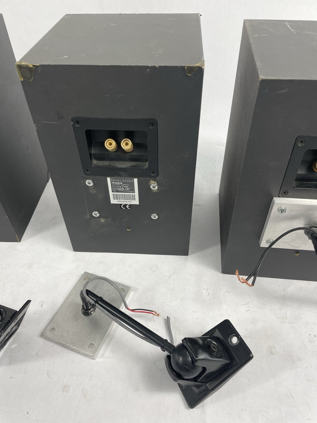 Lot of 3:  Alesis Point Seven Shielded Reference Monitor Speakers 4 Ohms 100W