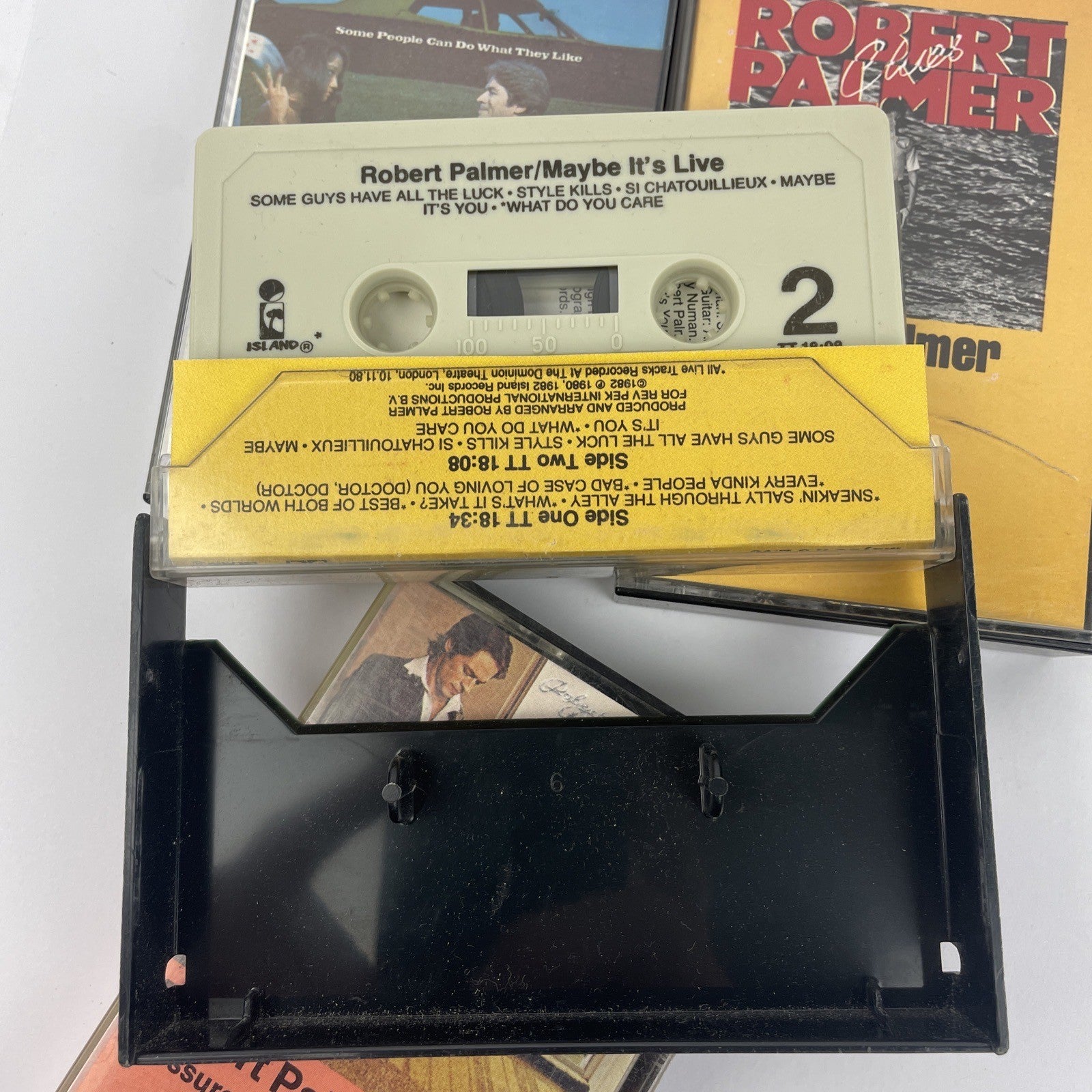 Lot Of 4 Robert Palmer Audio Cassette Tapes - CLUES - Pressure Drop - It's Alive