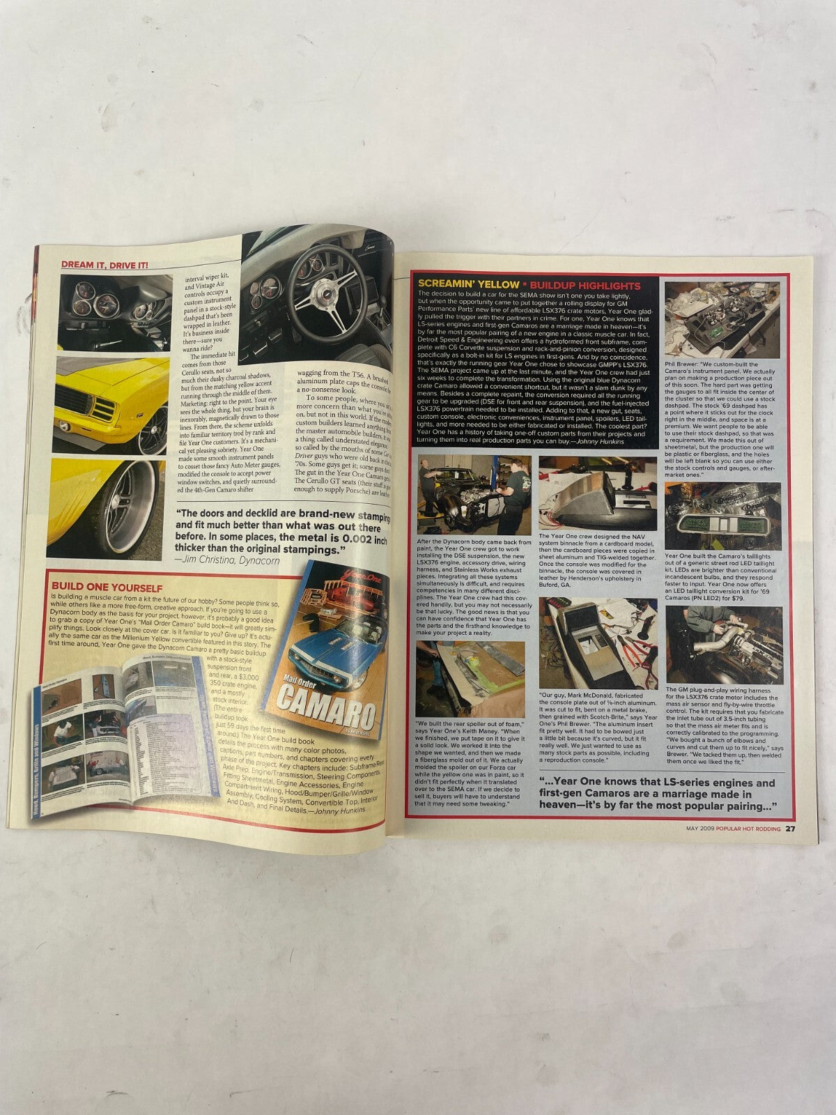 May 2009 Hot Rodding Magazine Dream It, Build It, Drive It! '69 Camaro Made With