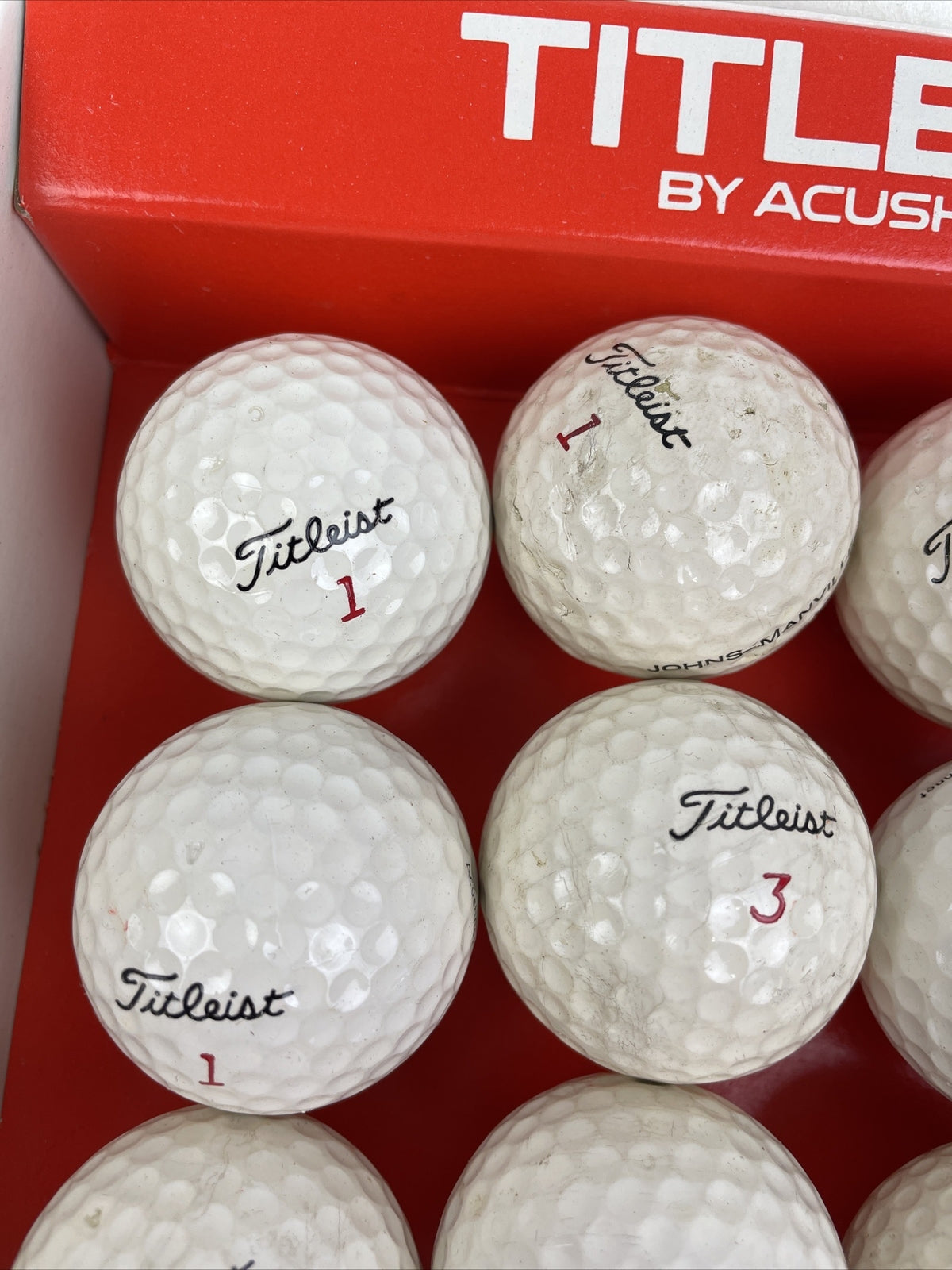 Vintage Titleist by Acushnet golf balls one dozen 12 ball set with original box collectible golf memorabilia display piece