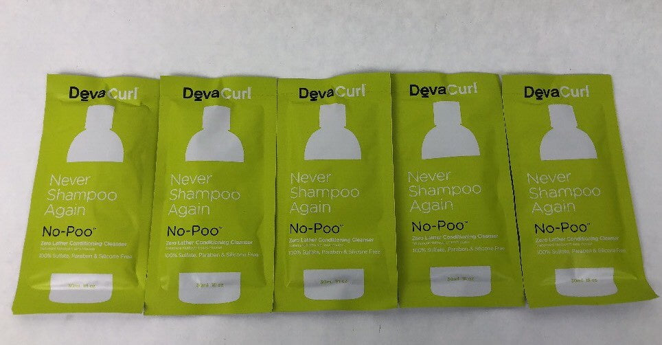 DEVACURL No-Poo Zero Lather Conditioning Cleanser Sample Size 1 fl oz  x 5 Pcks