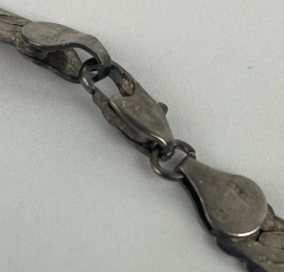 Sterling Silver 925 Herringbone Chain Necklace 18" Made in Italy  7mm 19.4g