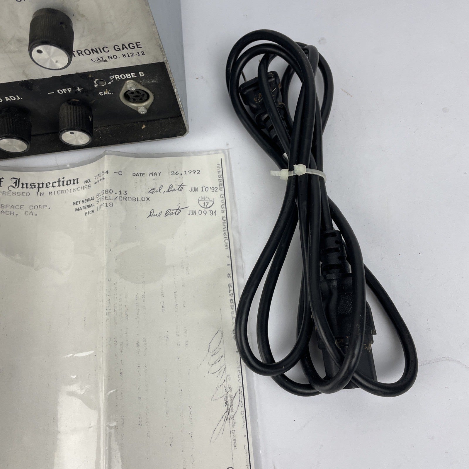 OEM Starrett Last Word No. 812-12 Electronic Gage w Certificate of Inspection