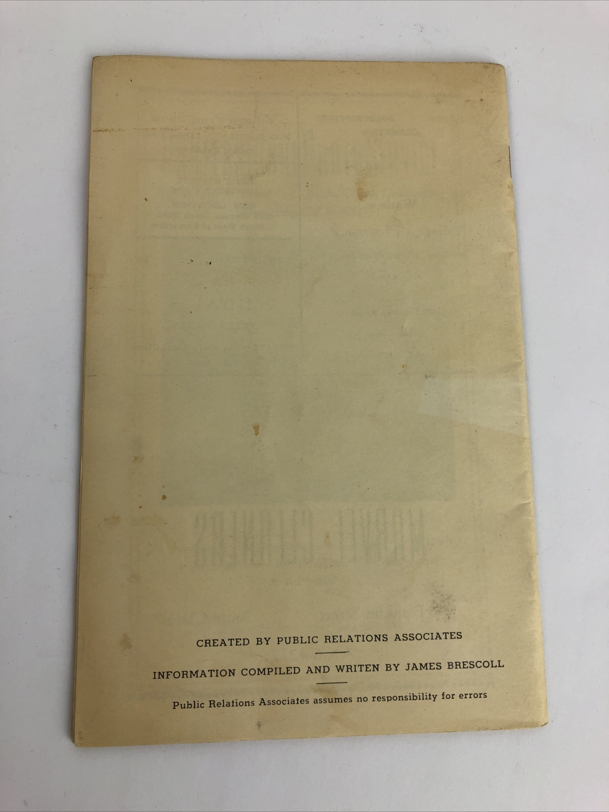Santa Clara California Little League Baseball Manual / Program / Roster / Book 