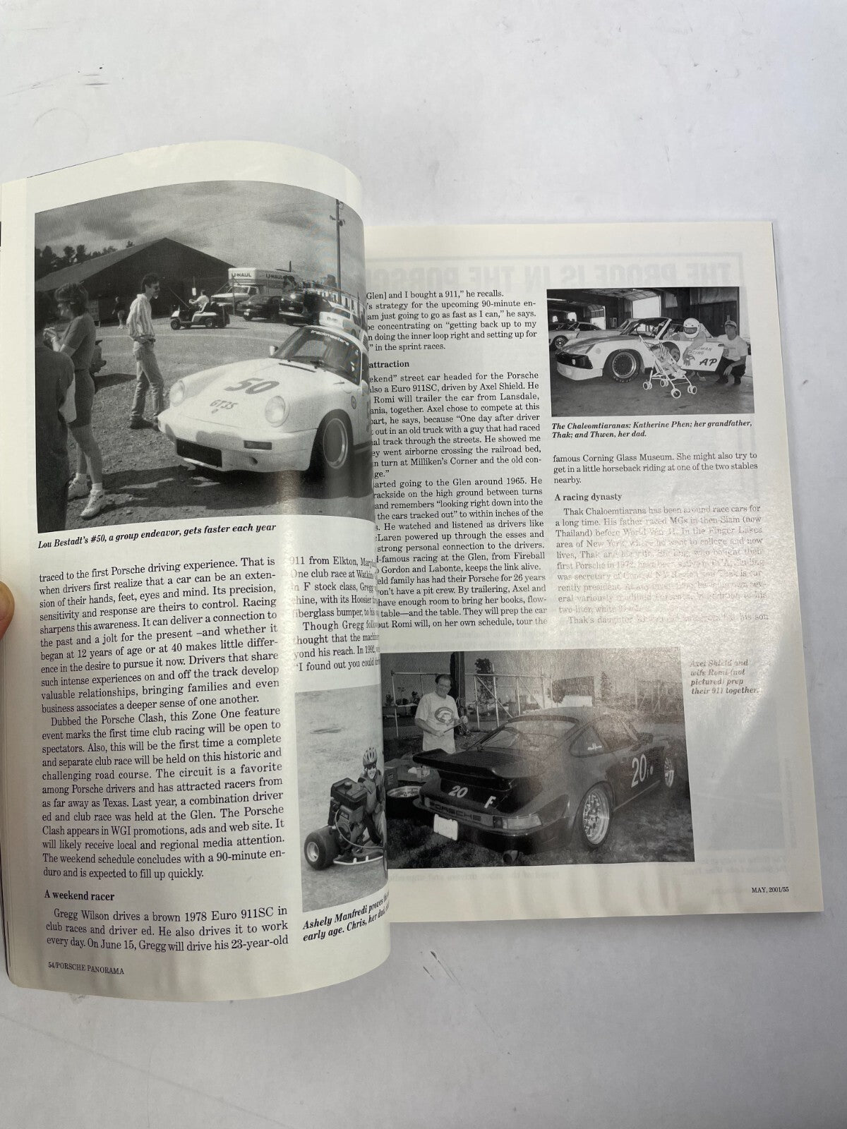 May 2001 Porsche Panorama Magazine Lou Bestadt's a Group Endeavor Gets Faster
