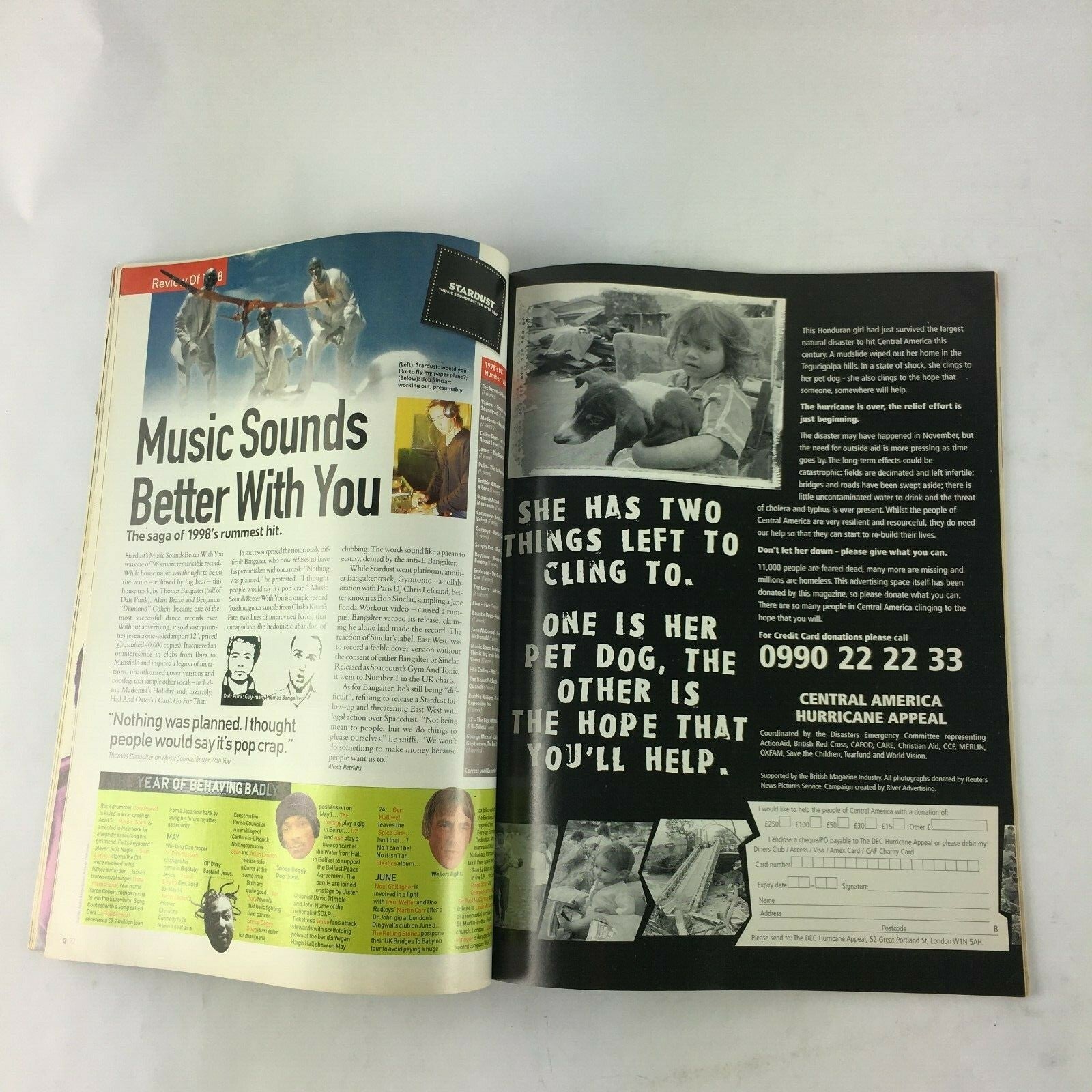 February 1999 Q Magazine The 100 Greatest Singles of All Time Noel Gallagher