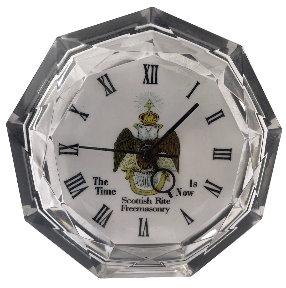 " The Time is Now " Scottish Rite Freemasonry Masonic Clock•33rd Degree Mason