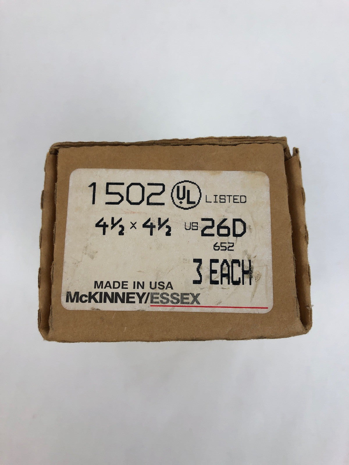 Box of 3 McKinney Commercial Door Hinges 4 1/2 x 4 1/2 TA2714 US26D 55858 NEW 