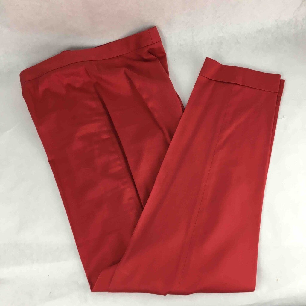 Bandas Rojas Womens Dress Pants Red Flat Front Zipper Fly Cuffs Stretch 42 30x32