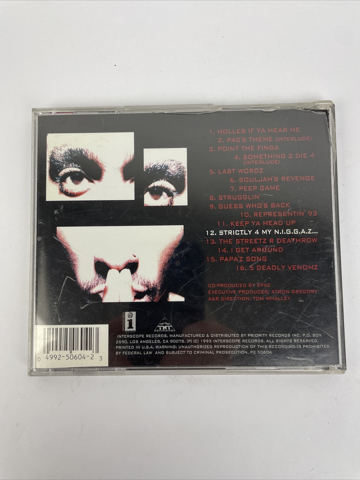 2 Pac Shacur : Strictly 4 My Niggaz CD Digital Audio CD Interscope Records #1