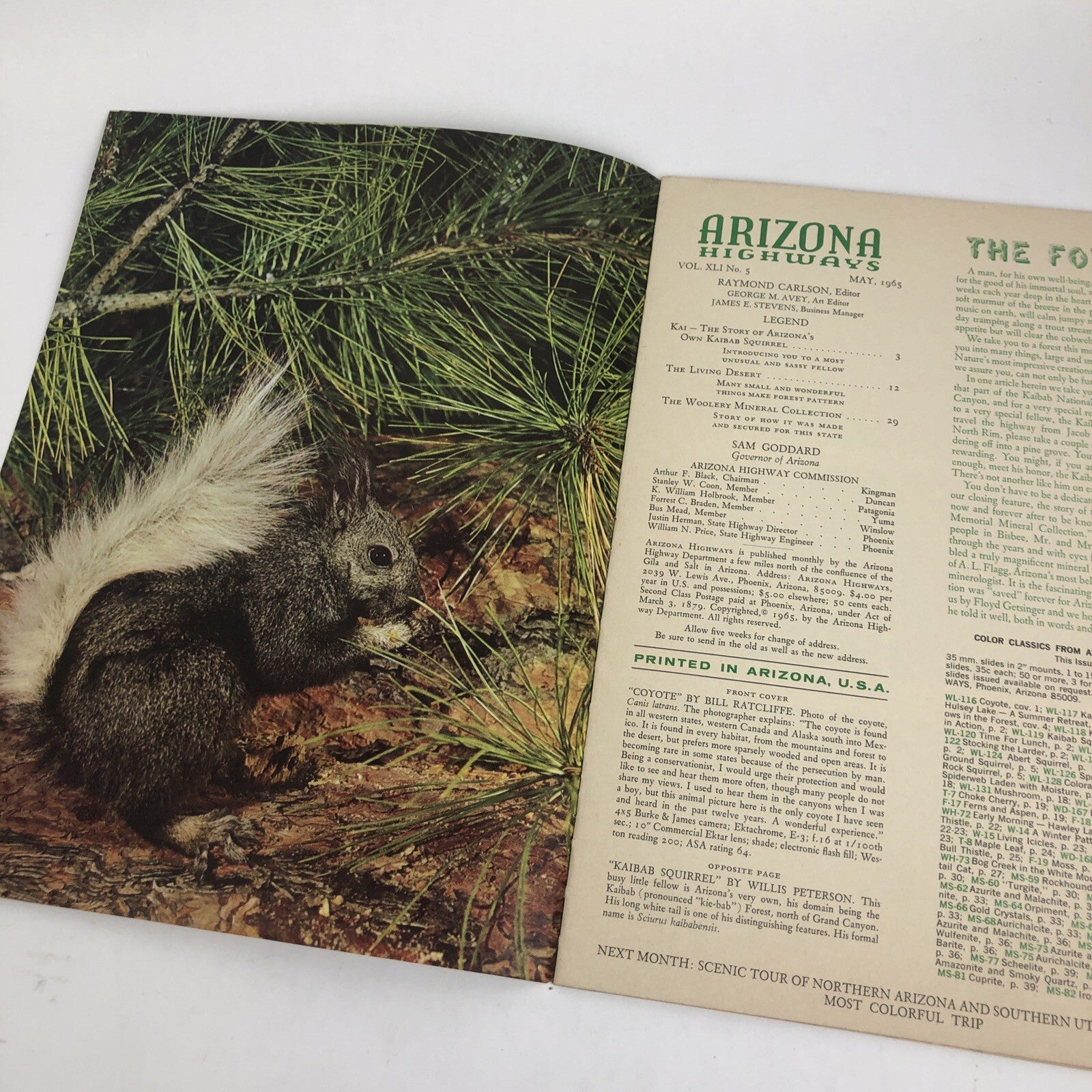 May 1965  Highways Magazine The Woolery Mineral Collection Vol. 41 No. 5 VGC