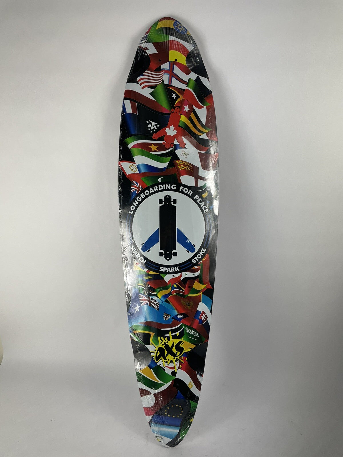 LONGBOARDING  FOR PEACE Pintail 8ply Maple Top mount Downhill 10 X 42" C1