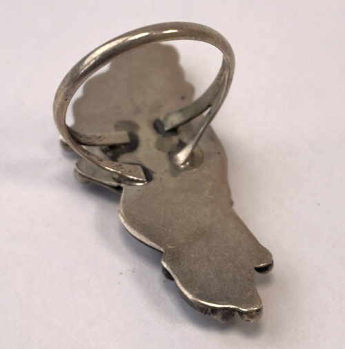 Native American Navajo Sterling Silver 925 Mother of Pearl Ring Size 5.5 Vintage