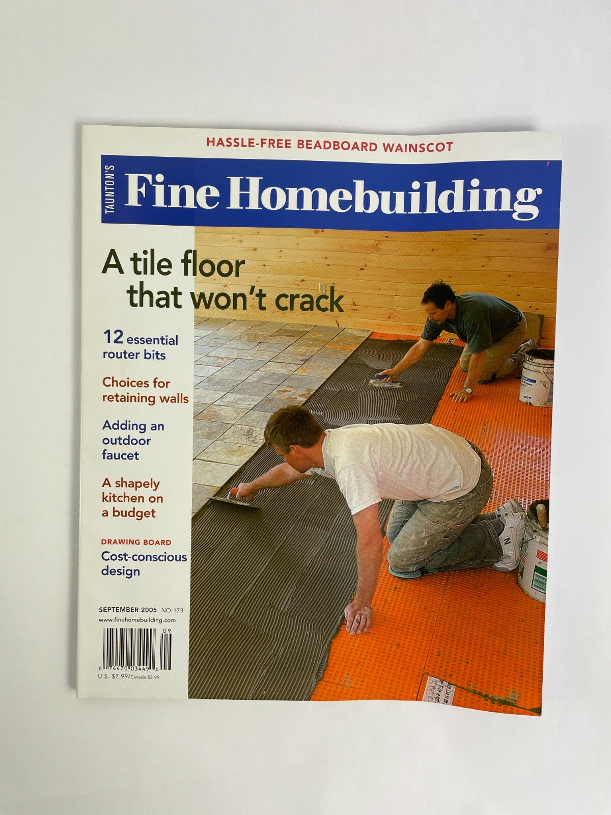 September  2005 Fine Homebuilding Magazine Beadboard Wainscot A Tile Floor #A