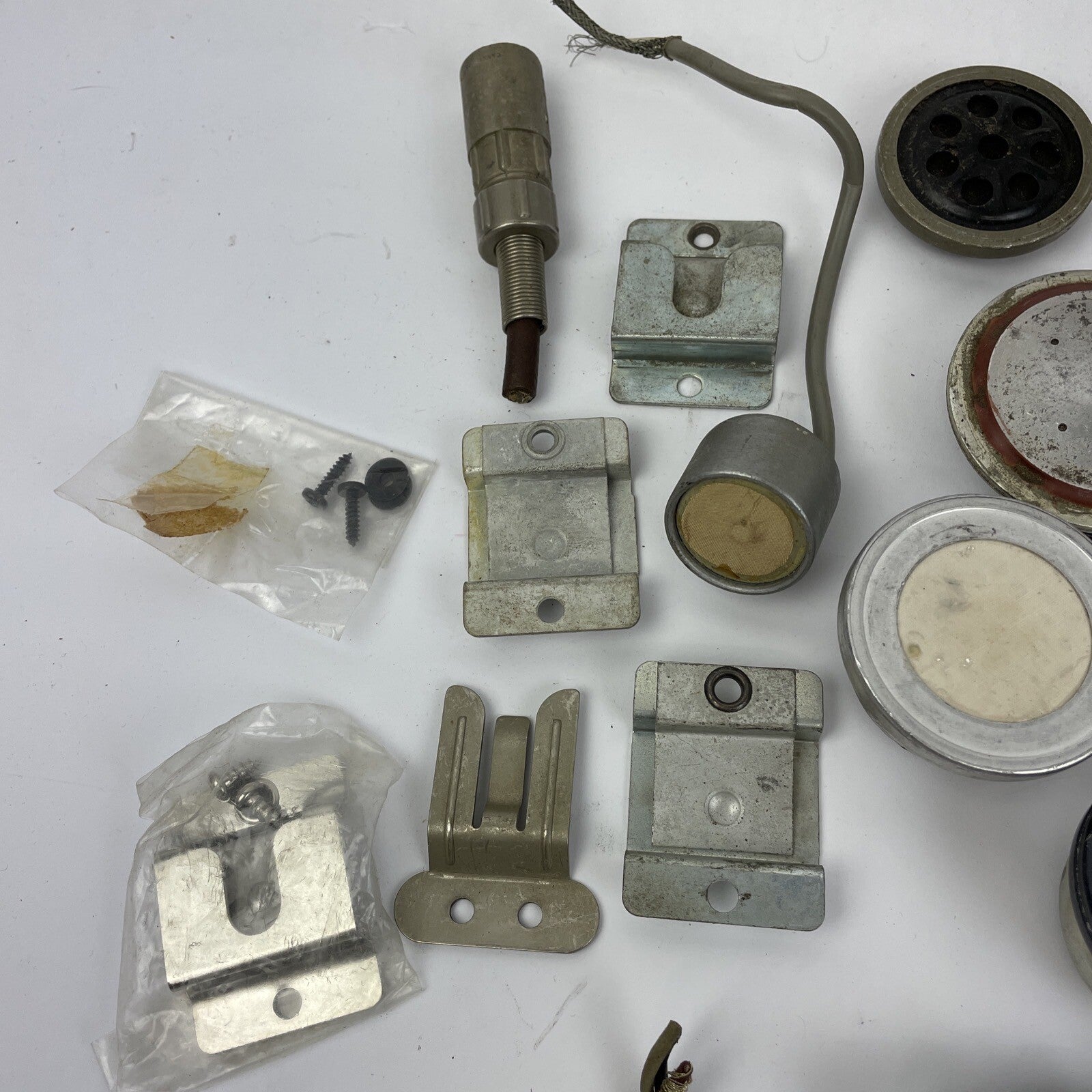 Vintage Motorola SHURE Horn Speaker Microphone Parts Lot - LOOK