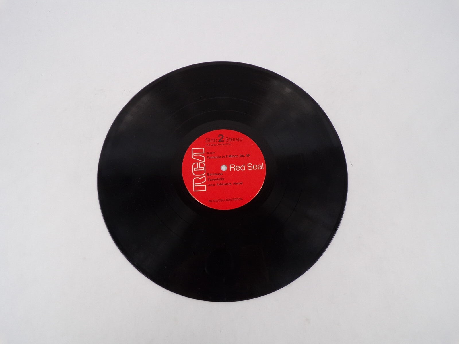 Artur Rubinstein / Chopin Bercouse Tarentelle Barcarolle Bolero Vinyl Record