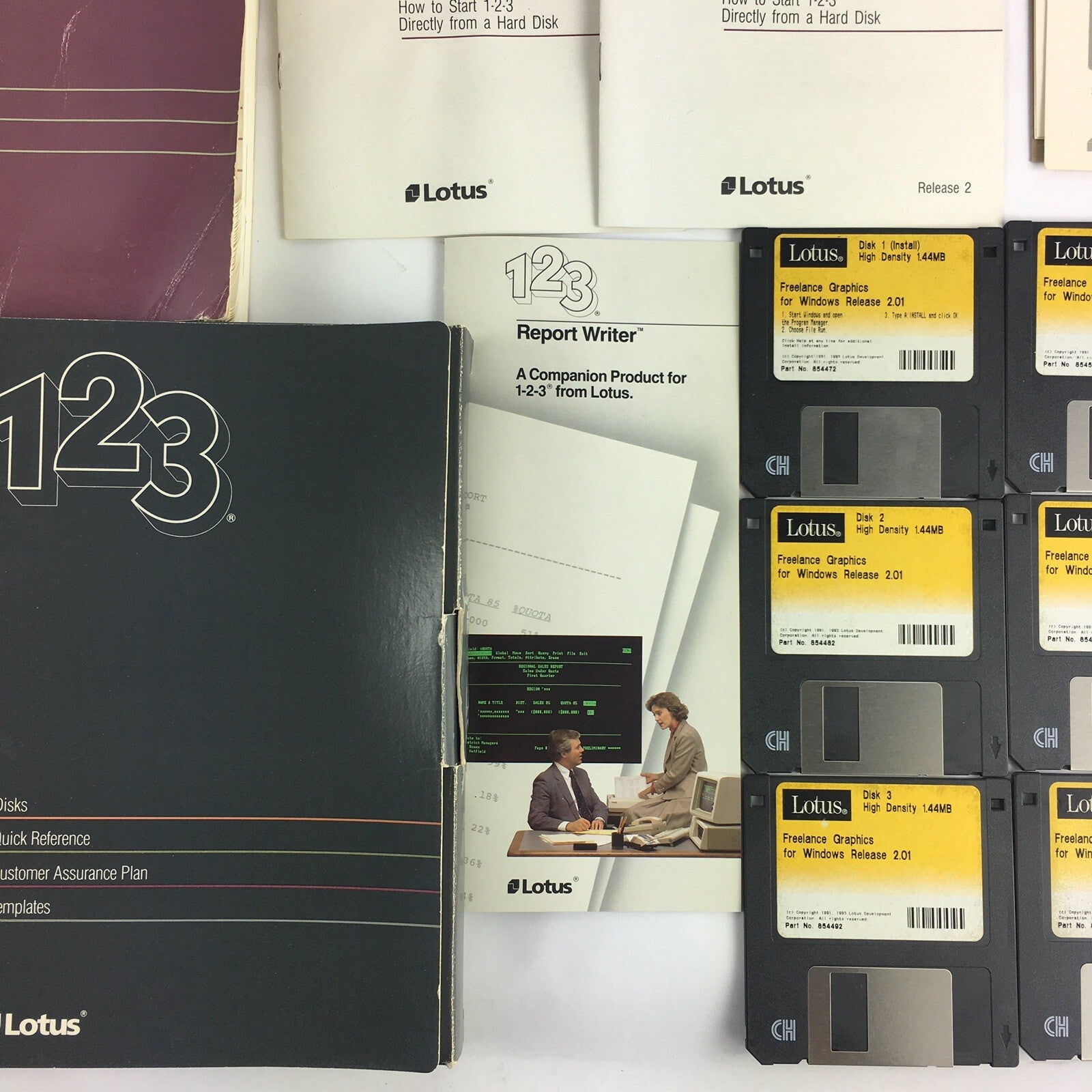 Vintage Lotus 123 Release 2.01 5.25" Disk Version 