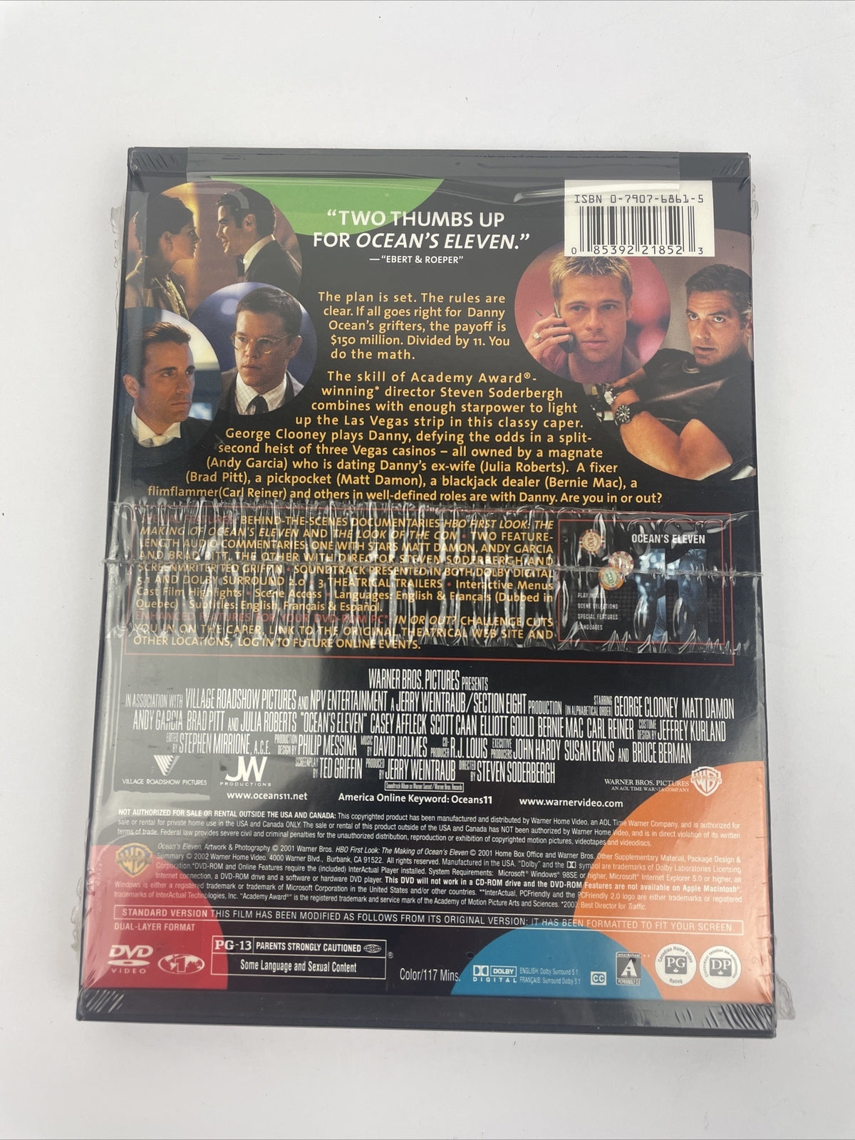 Ocean's Eleven (DVD) George Clooney Matt Damon Brad Pitt -  Brand New SEALED