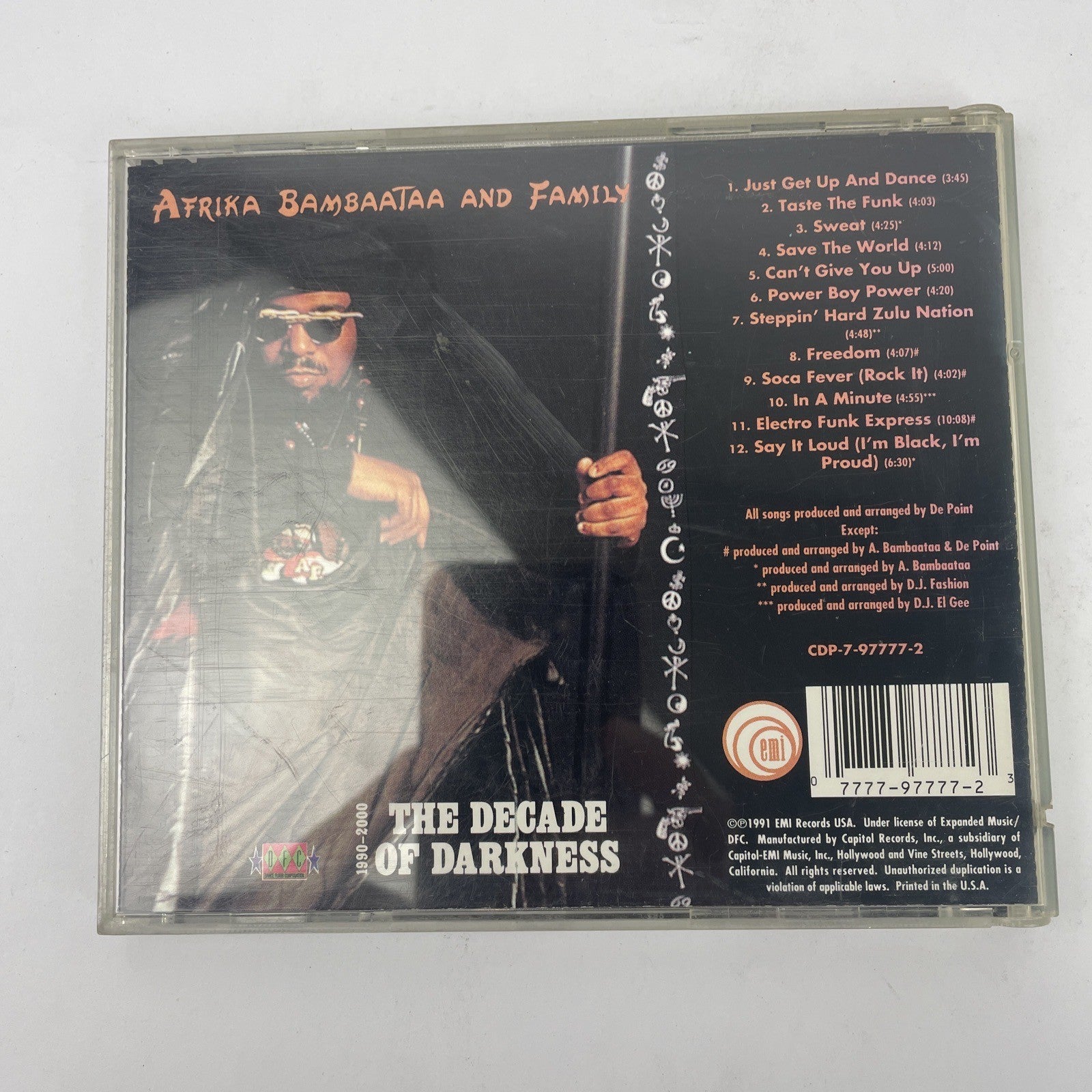 1990-2000 : The Decade of Darkness by Afrika Bambaataa (CD, 1991, EMI) #1