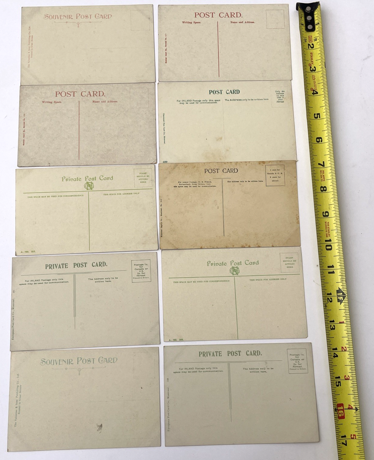 Montreal Quebec Canada Antique Early 1900's Post Card Lot of 10 - Jean Baptiste