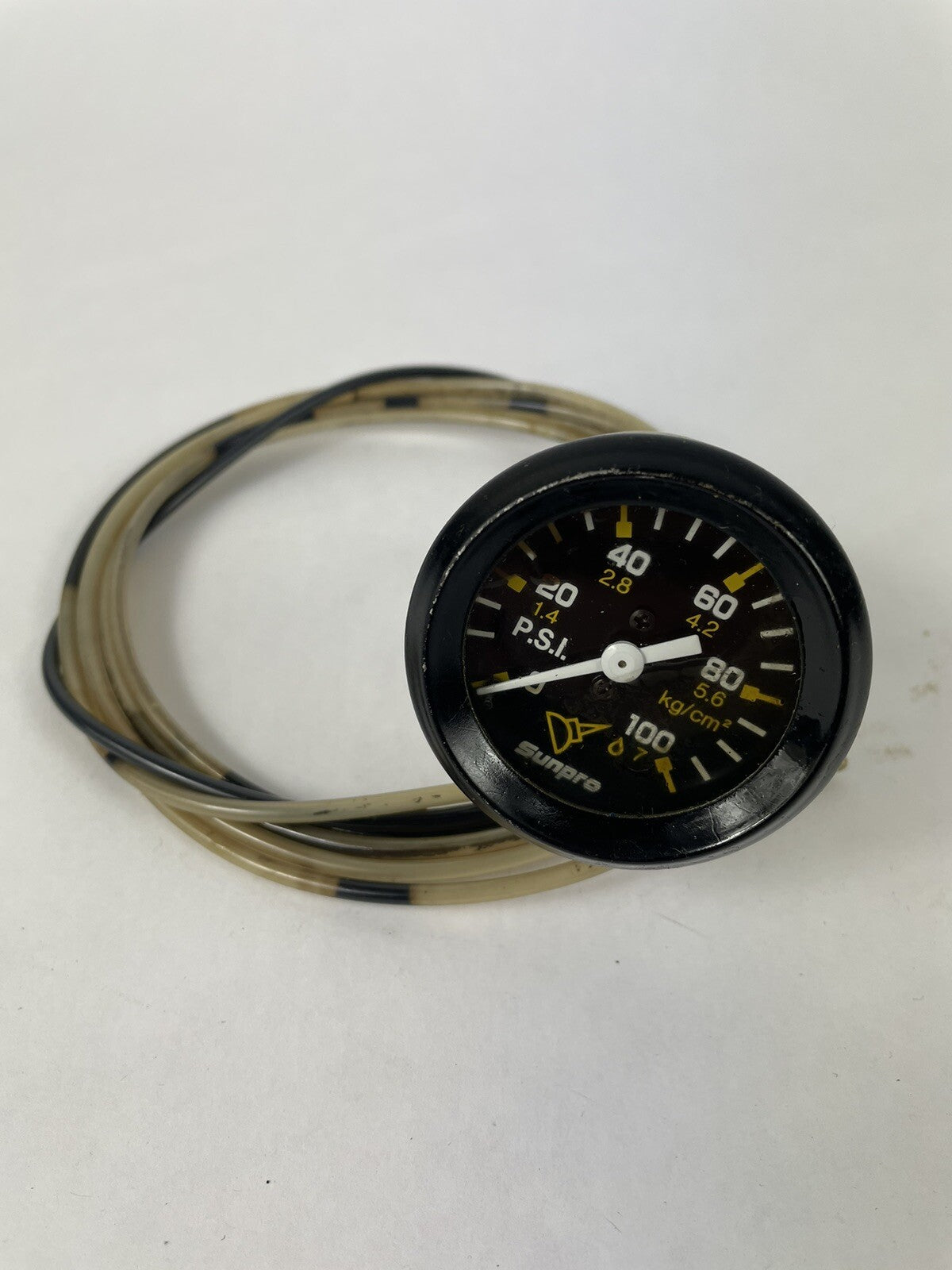 Sunpro Oil Pressure Gauge 0-100 PSI Mechanical 2" Hanging Style With Mount Line