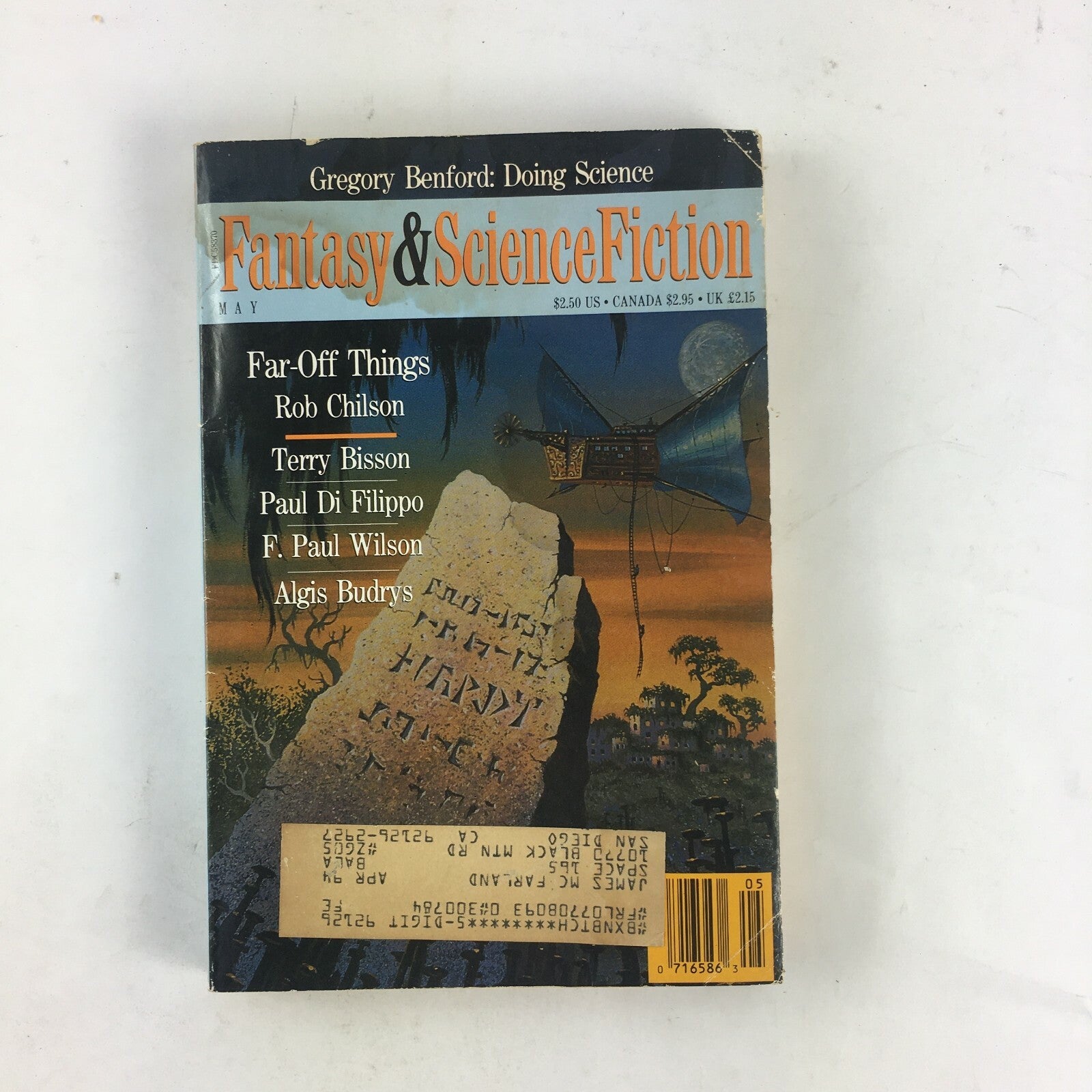 May Fantasy & Science Fiction Magazine Rob Chilson Terry Bisson Algis Budrys