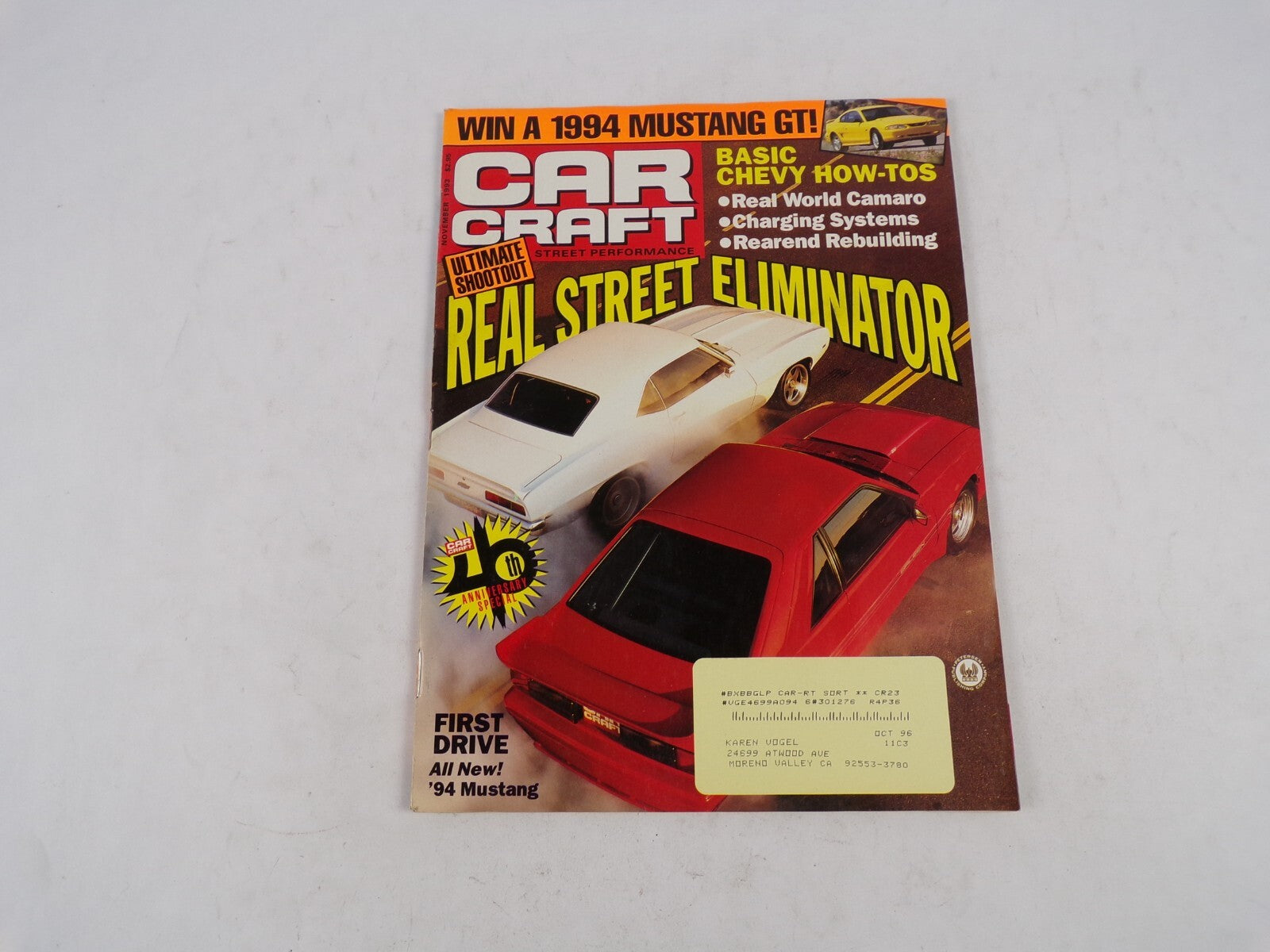 November 1993 Car Craft Real Street Eliminator Basic Chevy How-Tos Win A 1994 Mu