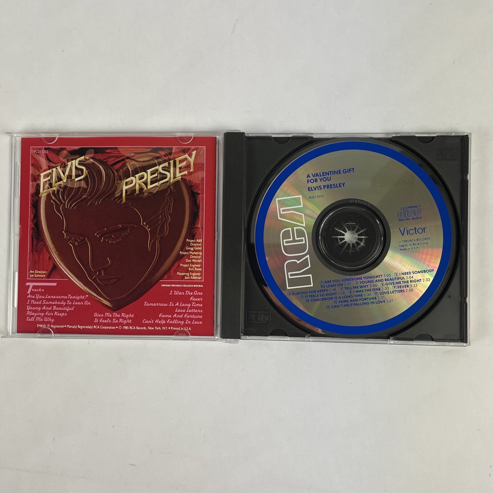 Elvis Presley - A Valentine Gift for You  (CD, 1985, RCA)   #17