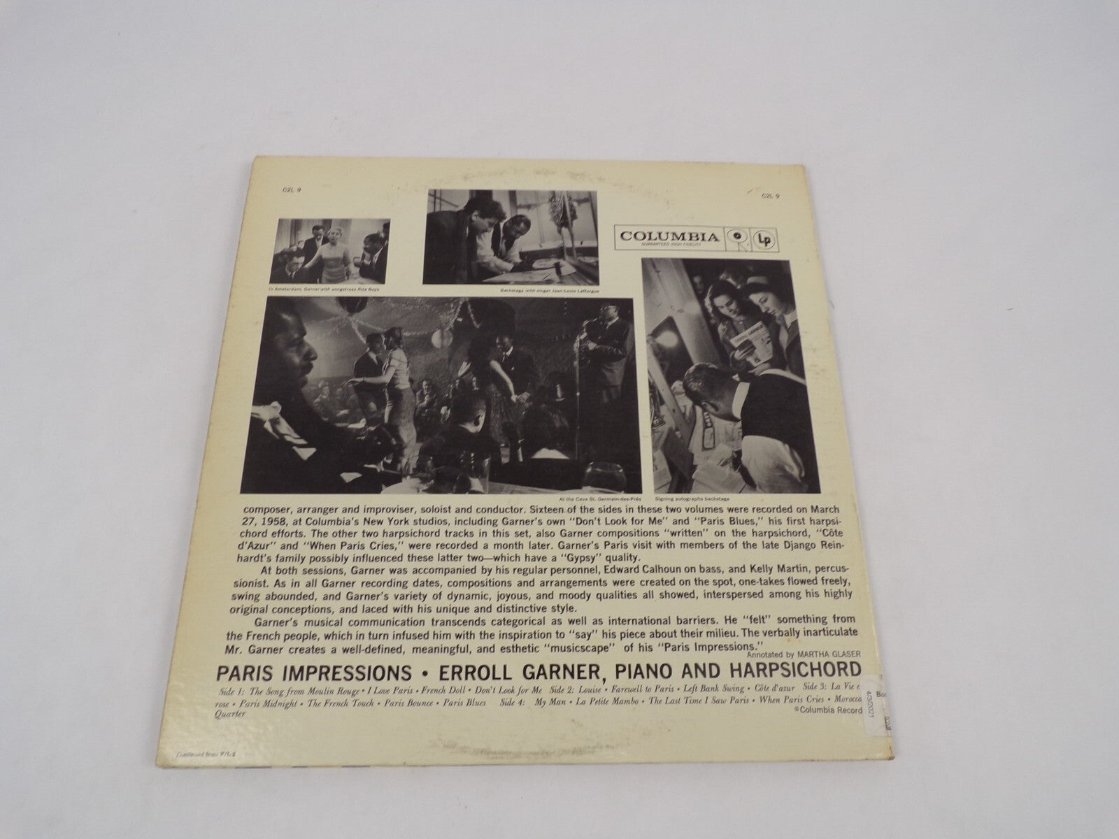 Paris Impressions Erroll Garner I Love Paris French Doll Vinyl Record