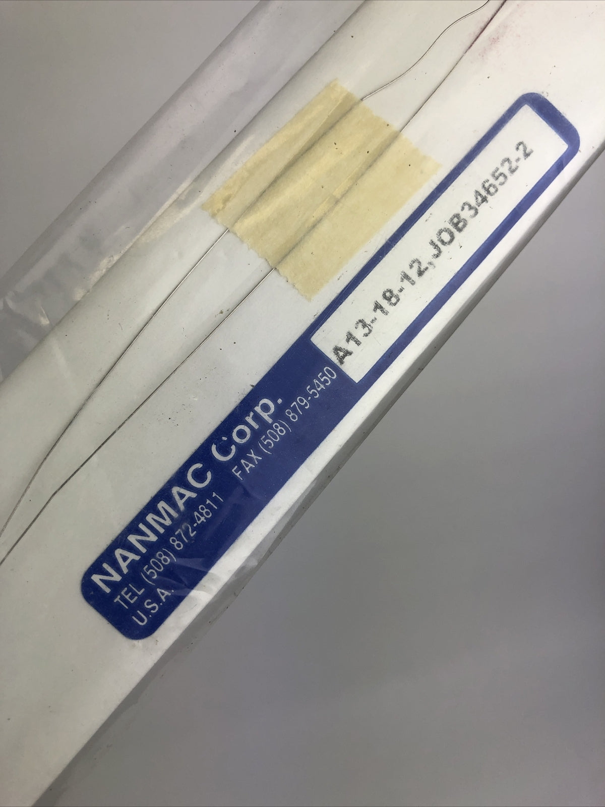 NANMAC Corp. Bare Thermo Wire Couple Wire Dia. 0.010 A13-18-12.JOB34652-2 - LOOK