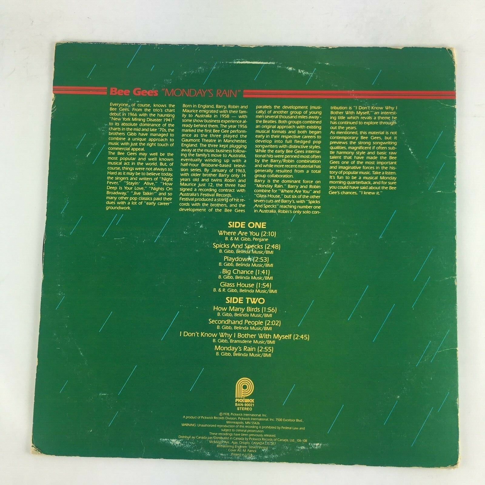 Bee Gees: Monday's Rain