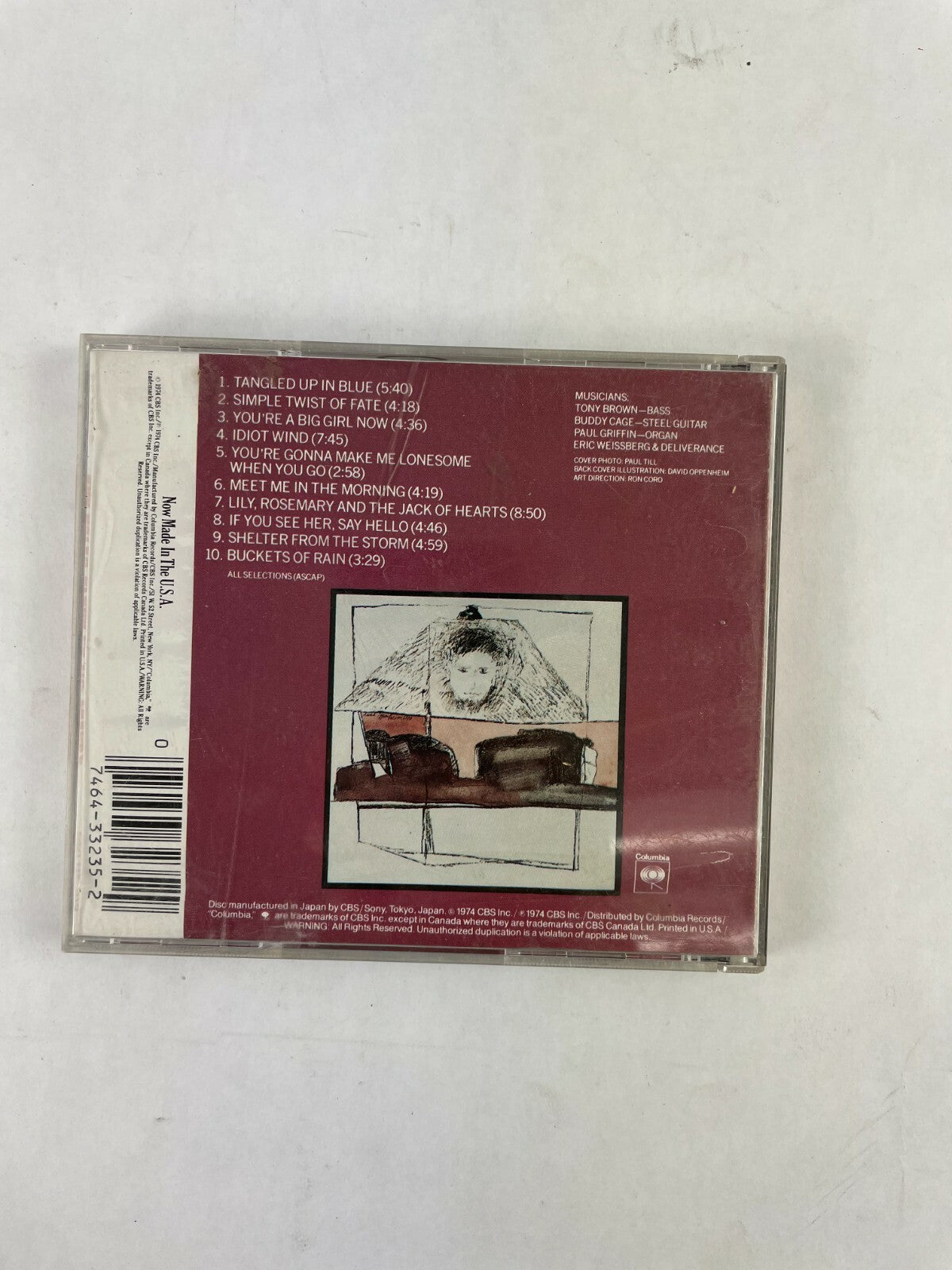Bob Dylan Blood on the Tracks  CD Q3