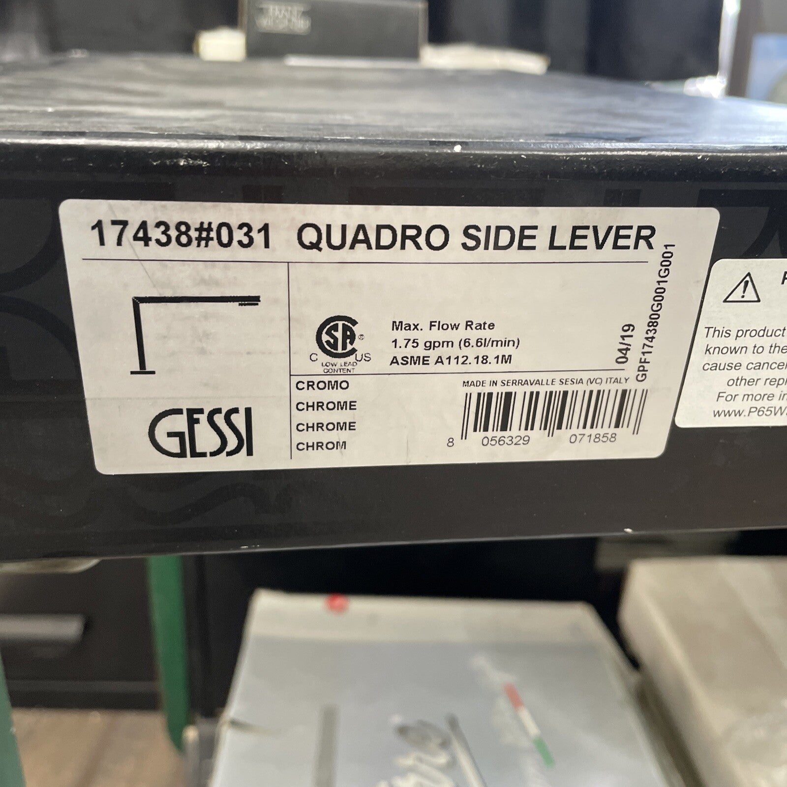 Gessi Quadro 17438#031 kitchen faucet chrome spout single basin mixer modern Italian tap