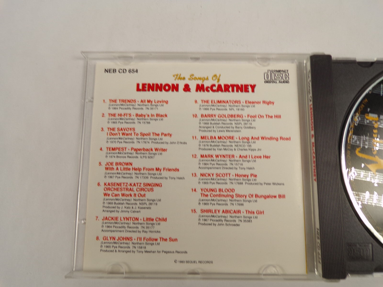 The Songs Of Lennonn Mccartney The Trends All My Loving CD#51