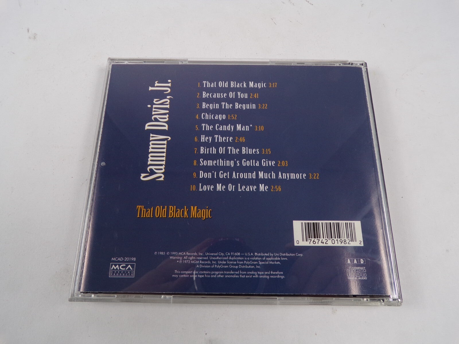 Sammy Davis, Jr That Old Black MagicLove Me Or Leave Me Hey There Chicago CD#39