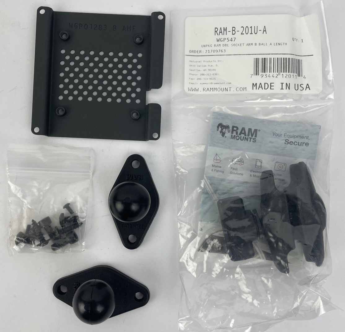 NEW RAM-B-201U Ram Mounts Aluminum Double Socket Arm w 2 x 1" Ball Bases HRDWRE