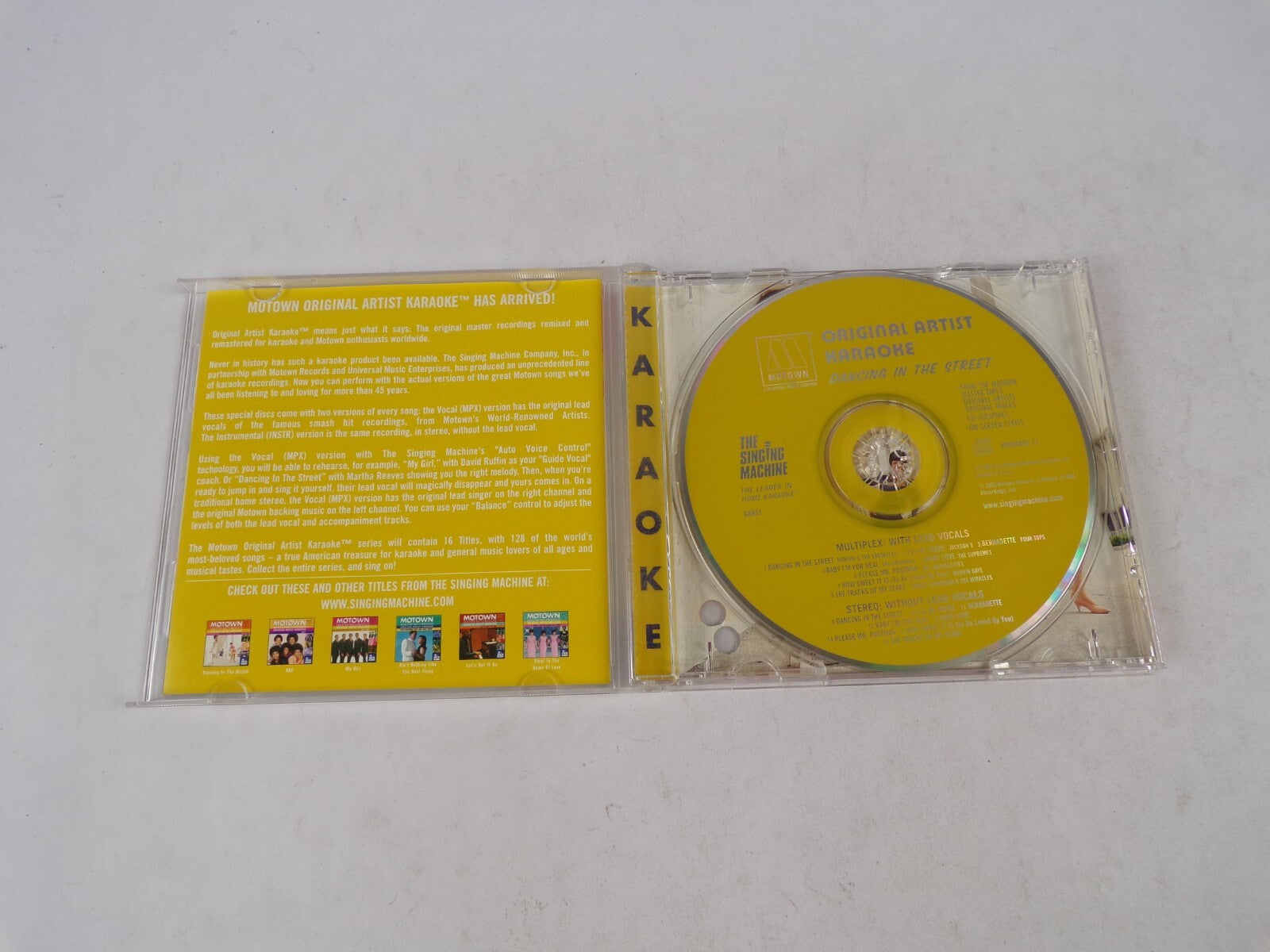 Motown Master Recordings Original Artist Haraoke Dancing In The Street KaraCD#22