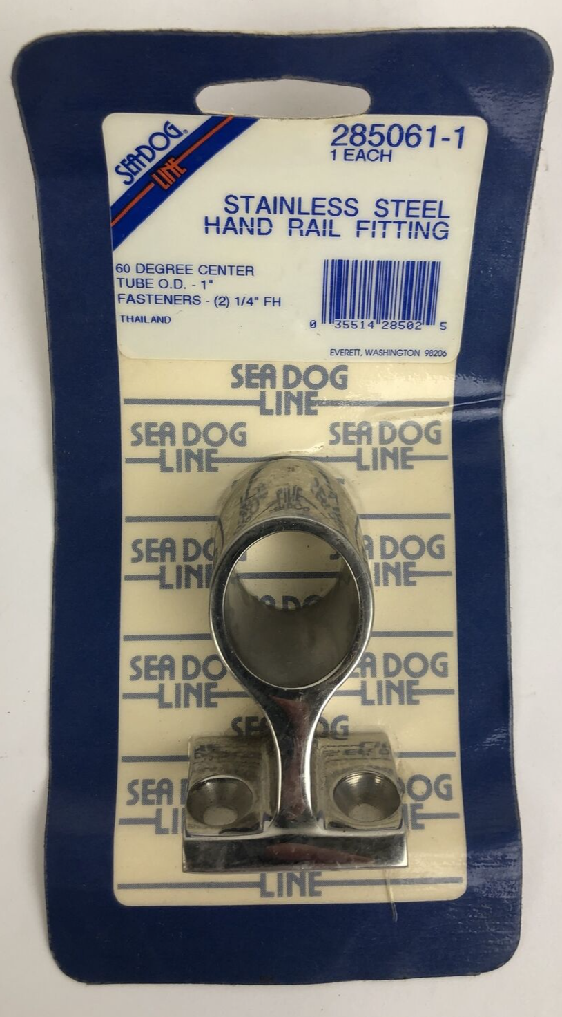 SEADOG LINE STAINTLESS STEEL HAND RAIL FITTING 1" O.D. 60 DEGREE Center 285061-1