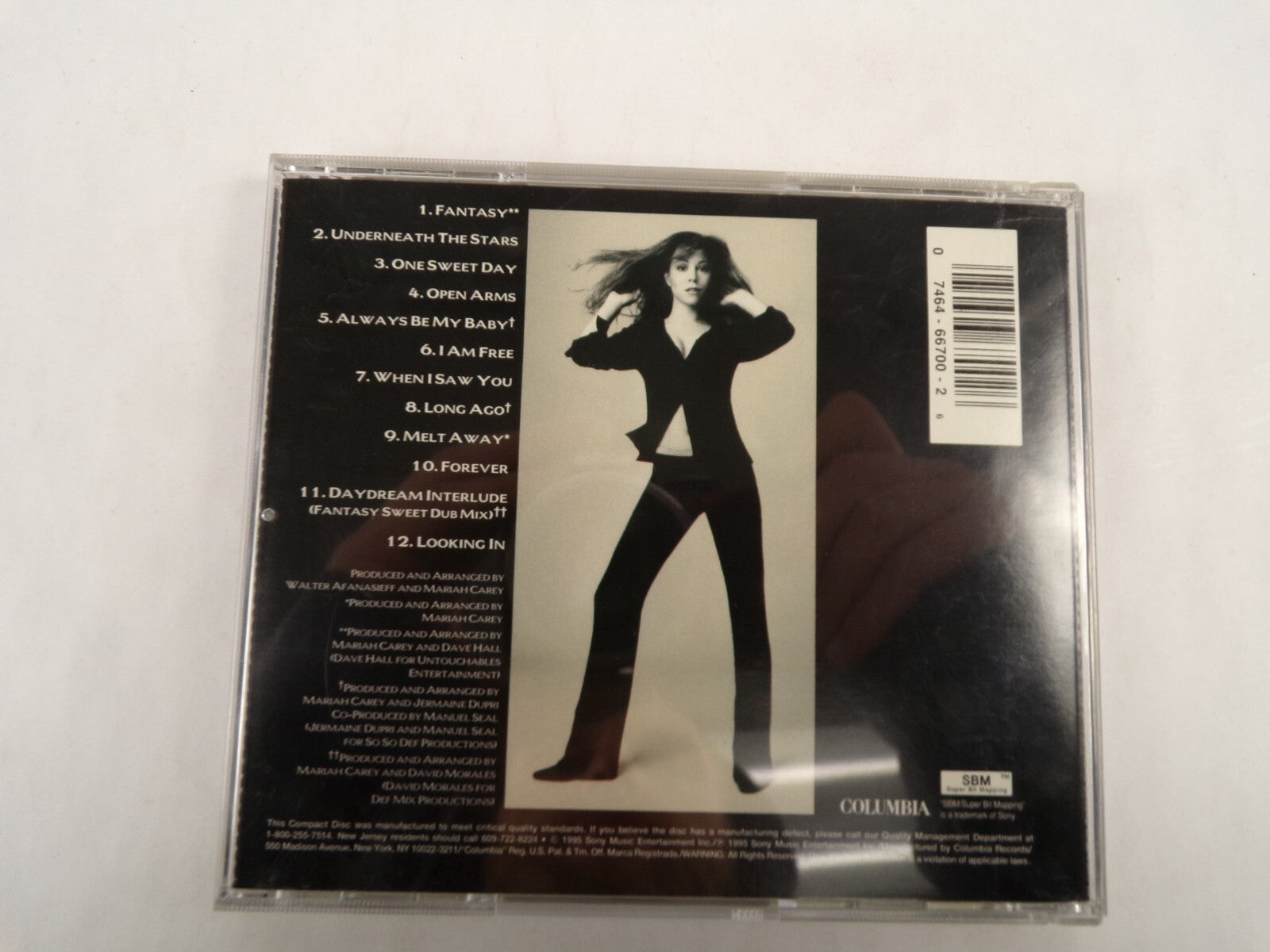 Mariah Carey Daydream Fantasy Underneath The Stars One Sweet Day  Open Arm CD#54