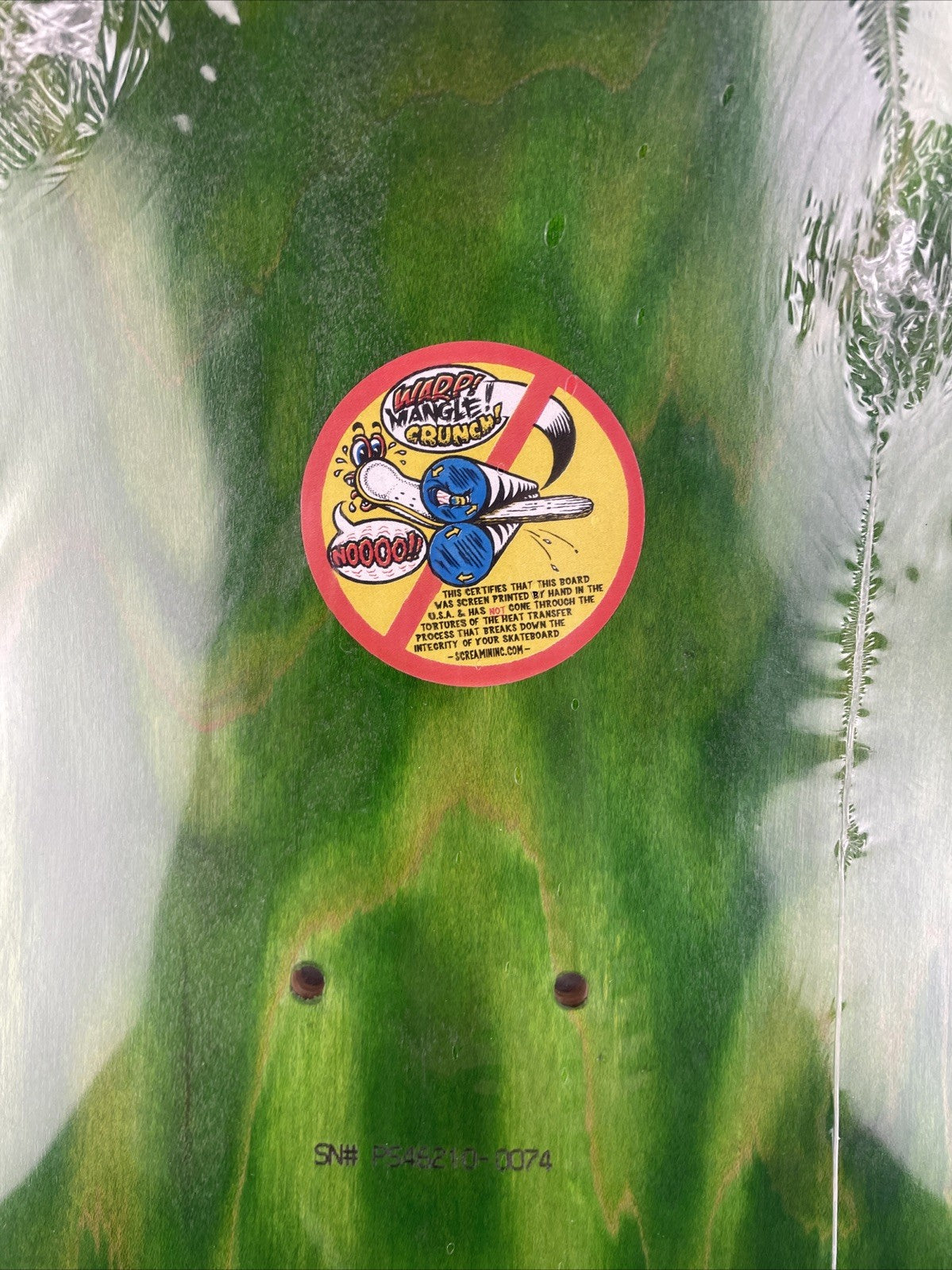 GREEN ISSUE Skateboards Black Fist Militant Products Skateboard Deck 7.75" Rare