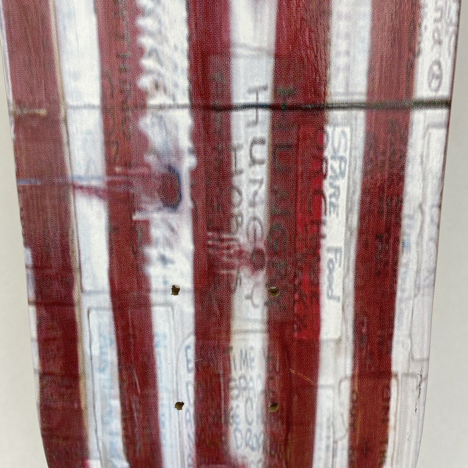 Dystopian American Flag Punk Rock Hunger & Peace Art Mini Skateboard Deck 7"