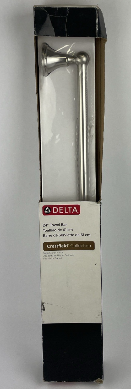 Delta Crestfield Collection Satin Nickel Towel Bar 24 in. L Die Cast Zinc 138031